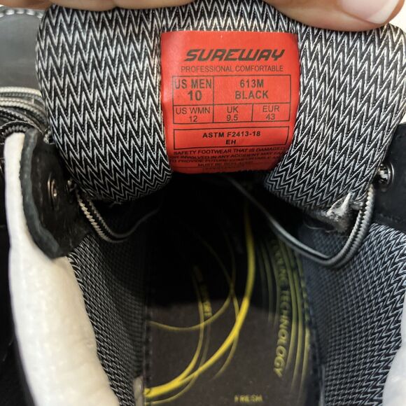 Men’s Sureway Lightweight Black Mock Wedge Black 10 F2413-18 Worn Once - Picture 8 of 9